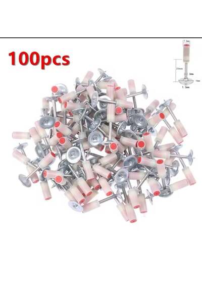 Generic مسامير فولاذية متوافقة مع مسدس المسامير، 100 قطعة / متعدد الألوان