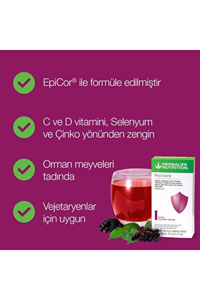Herbalife Pro-Core Orman Meyveleri Tadında 21 x 3,7 g