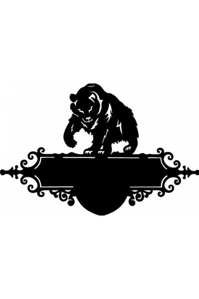 OEM Decor perete Personalizabil Pancarta Adresa Urs HHH513 din lemn - 57 L x ...