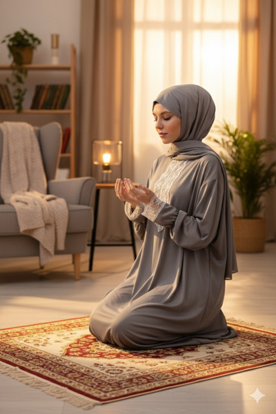 Defkay Μονοκόμματο αυτοκαλυμμένο μονόχρωμο κομψό γυναικείο φόρεμα προσευχής