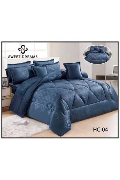 Gerenic مفرش شتوي مزدوج مخمل فرو محفور 8 قطع لحاف مقاس230×250سم- فيراني