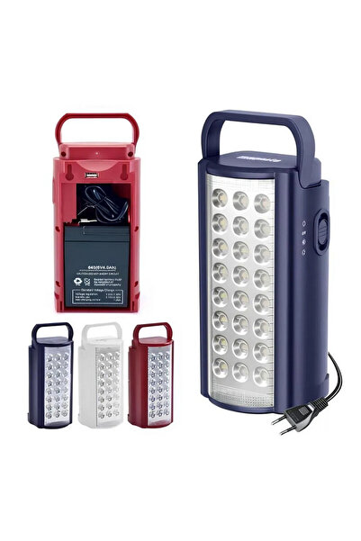 TAREZ 24 LED 80 Saat Şarjlı Kamp Lambası – Telefon Şarjlı, Elektrik Kesilince Otomatik Yanan Işıldak