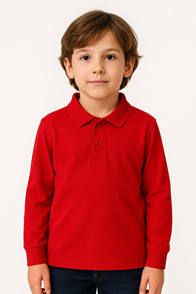 ModaPlaza Children's Long Sleeve Polo Neck T-Shirt