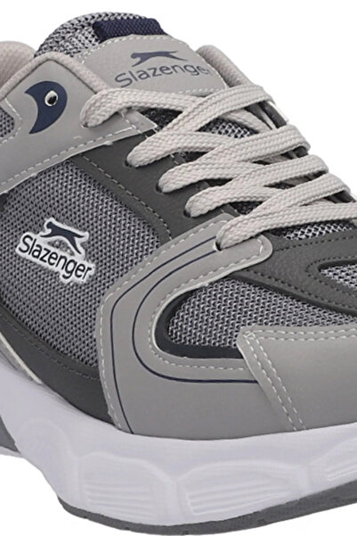 Slazenger Unisex Kışlık Su Geçirmez Kaydırmaz Taban Hafif Rahat Ortopedik Deri Gri Tarz Spor Ayakkabı