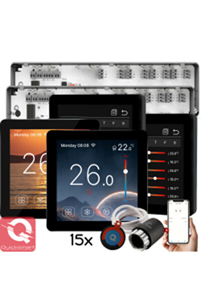 Quicksmart Kit de automatizare pentru încălzire prin pardoseală Q10, negru