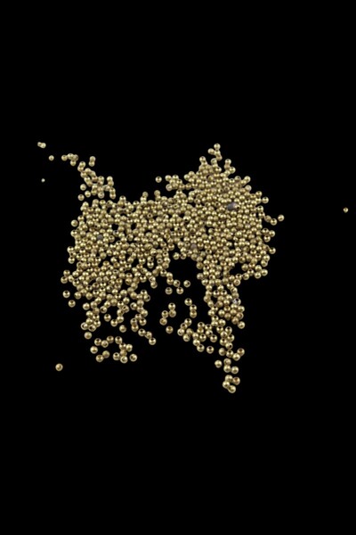 Serhat Aksesuar ve El İşçilik خرز معدني دائري ذهبي 3 مم (30 جرام 750 قطعة)