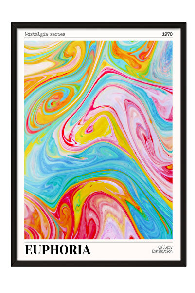 Zestia Tablou cu ramă neagră, Euphoria – Euforia culorilor, Poster decorativ ...