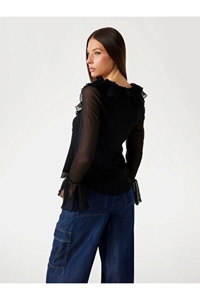 Guess Sana Kadın Siyah Top W5PH1RWP690-JBLK