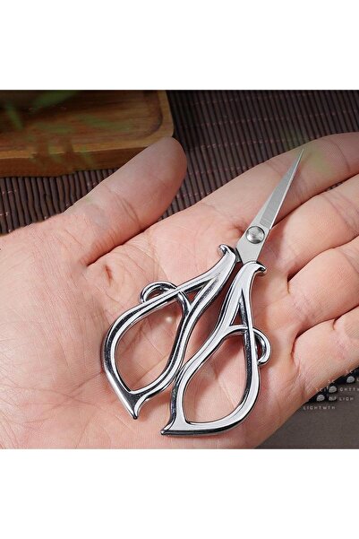 choice2 Silvery-White Blade Maple Leaves Tailor'S Scissors Electroplated Retr...