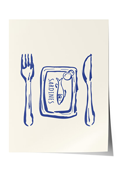 Zestia Poster fără ramă, Schiță de picnic, Poster decorativ pentru bucătărie ...