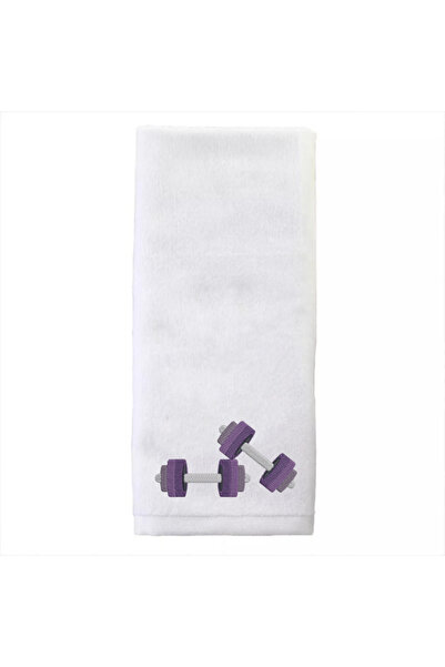 Ursa منشفة رياضية بتصميم مطرز على شكل دمبل (دمبل) مقاس 50×90