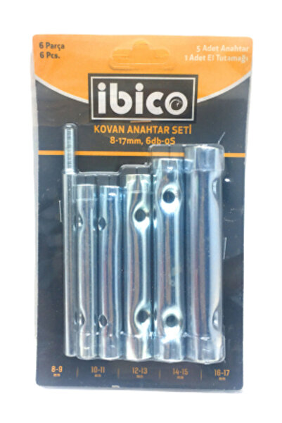 abnturk Yüksek kalite 6 parça 8-17mm kovan anahtar seti