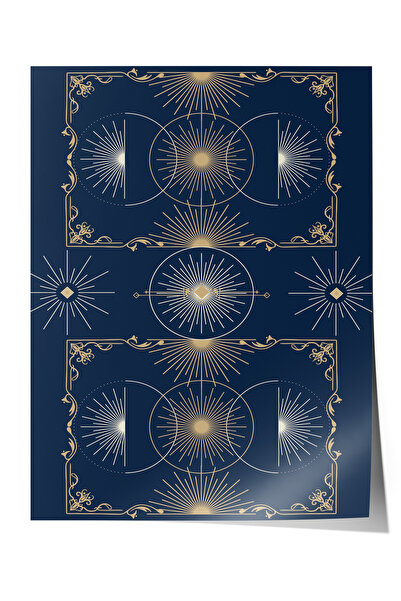 Zestia Poster fără ramă, Geometria cerului, Poster decorativ pentru birou Nr....