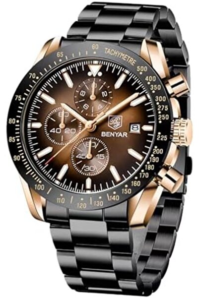 BY BENYAR Mens Watch Waterproof Chronograph Date Watch for Men Quartz Movement Analog Watch Business