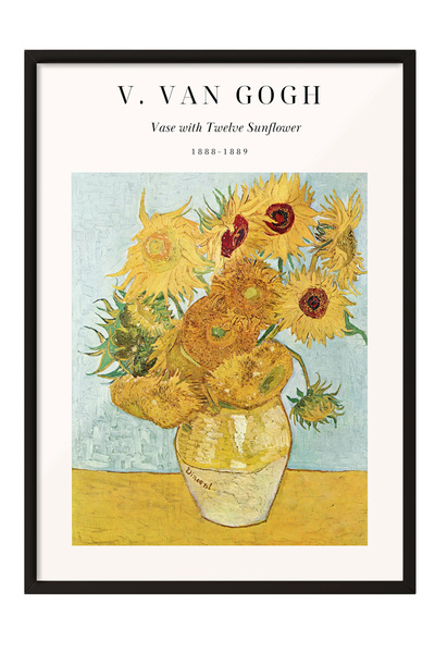 Zestia Slika u crnom okviru, slika Suncokreta Vinsenta van Goga, poster za de...