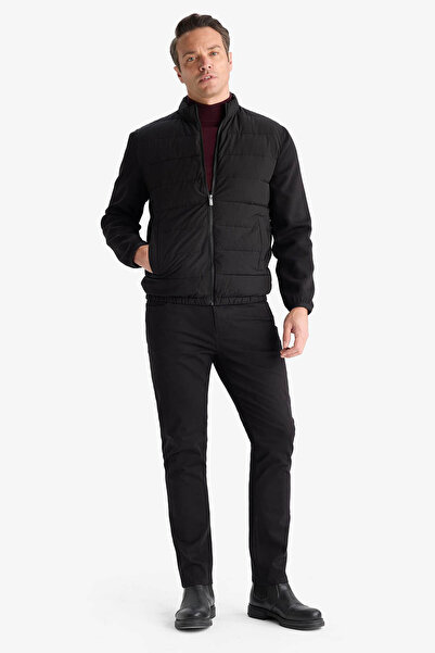 DeFacto Αδιάβροχο αντιανεμικό παλτό εφαρμοστό με επένδυση με φερμουάρ και τσέπες (25 AU)