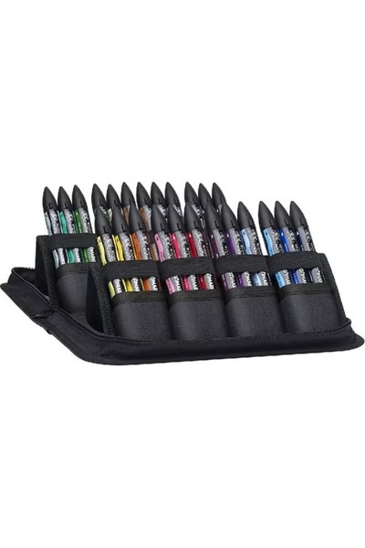Winsor and Newton Brush Marker Student Designer - Wallet Set (24 Colors) Graphic