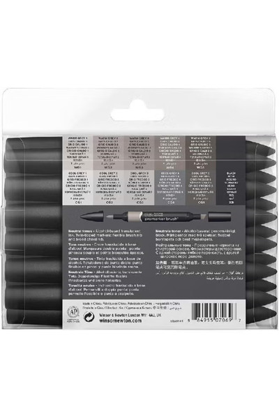 Winsor and Newton ProMarker Brush Neutral Tones (13 Colors) Graphic Art Marker