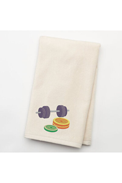 Ursa Dumbbell (Dumbell) Designed Embroidered Sports Towel 50X90