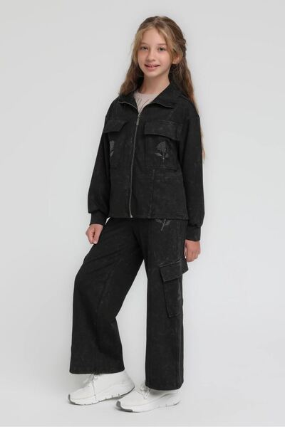 HAUSEkids بدلة نوار ليلي للفتيات من عمر 4-14 سنة - أسود