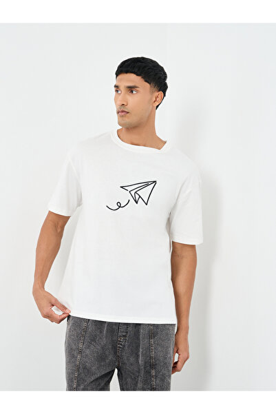 Styli Men Oversized Graphic Print T-Shirt
