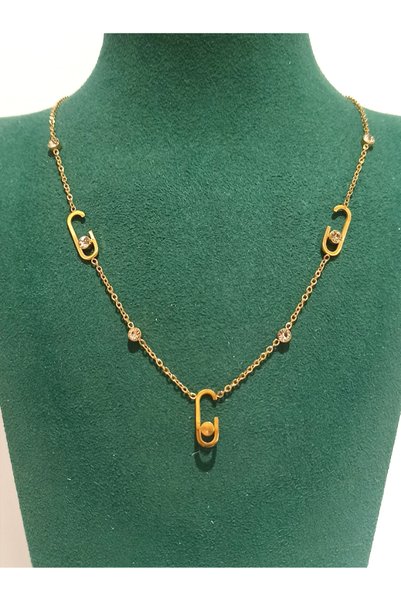 Monalisa Home Gold Color Luxury Figured Showy Letter Necklace