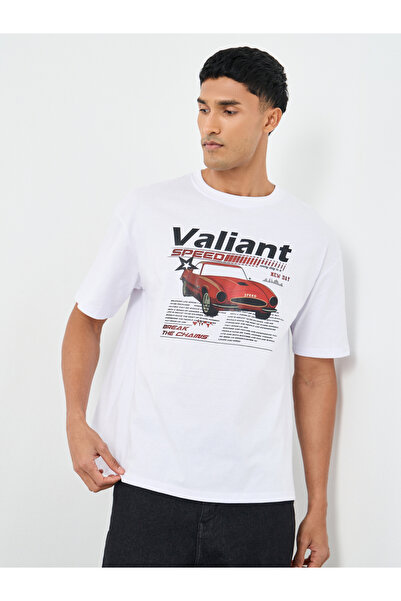 Styli تي شيرت رجالي كبير الحجم برسومات سيارات كلاسيكية