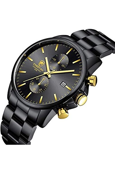 GOLDEN HOUR Fashion Business Mens Watches with Stainless Steel Waterproof Chronograph Quartz Watch f