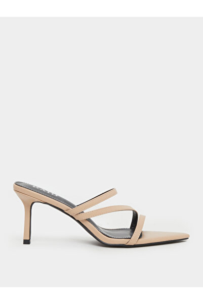 Raid By Styli Beige Strappy High Heel Sandals