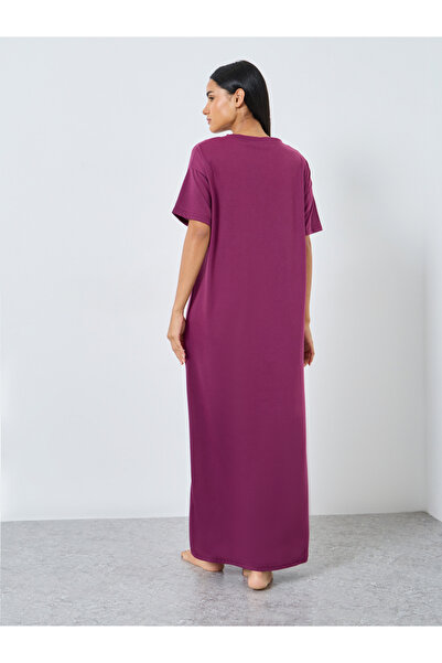 Styli Slogan Print Dropped Shoulder Sleep T-Shirt Dress