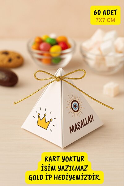 Emtory Home 60 Adet Nazar Maşallah Sünnet Hediye Kutusu - Mevlid Hediye - Lok...
