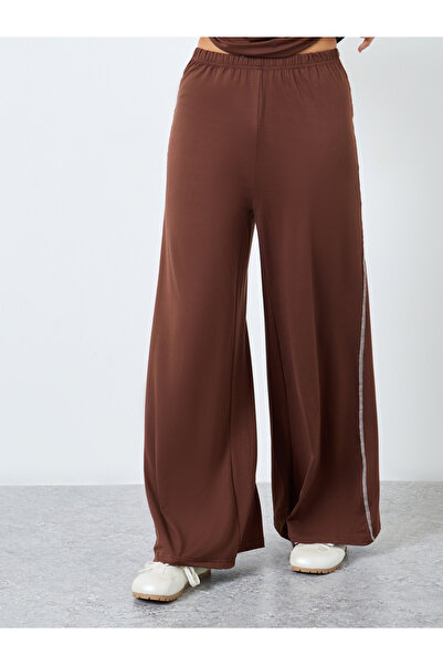 Styli Coffee Brown Oversized T-Shirt and Wide Leg Joggers Co-Ords