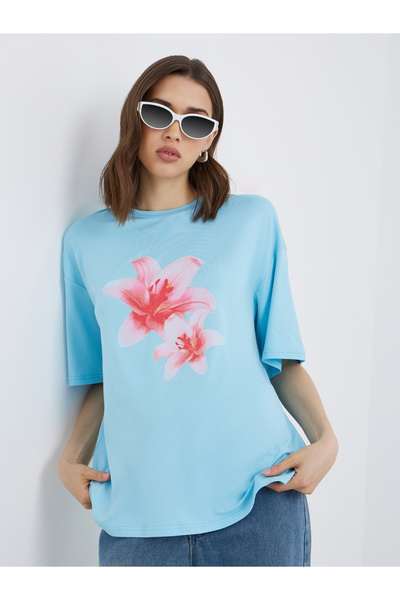 Take Two By Styli Graphic Print Oversized T-Shirt