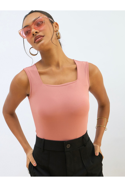 Sassafras By Styli Women Pink Sleeveless Bodysuit