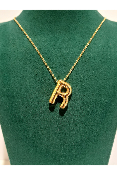 Monalisa Home قلادة على شكل حرف فاخر بلون ذهبي