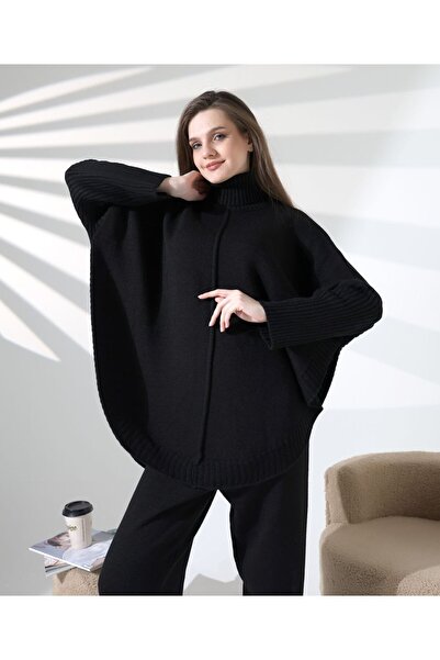 Molly Nelly Set de tricotaje cu mâneci liliac pentru femei, cu pantaloni