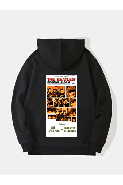 MAGORS سترة روك قطنية مطبوعة بأكمام طويلة من THE BEATLES مصنوعة من 3 خيوط