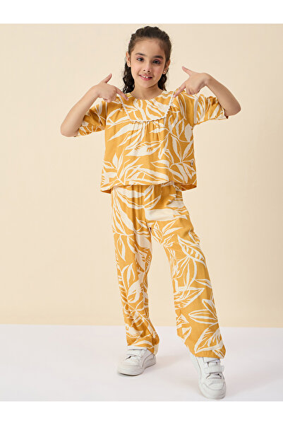 Stylo Bug By Styli Floral Print Round Neck Top and Pants Set