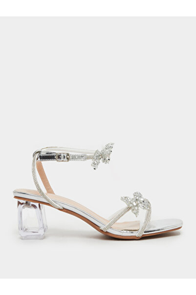 Take Two By Styli Embellished Butterfly Detail Block Heel Sandals