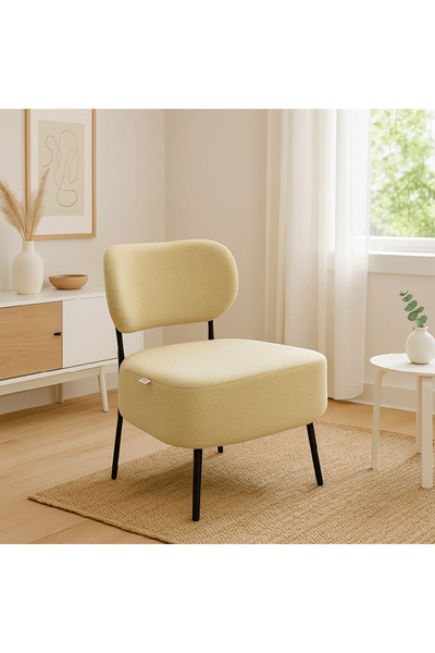 Generic Single Chair - Bouclé Fabric Beige