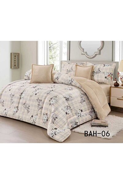 Brides لحاف شتوي نفرين مفرش مكون من6قطع مخمل على فرو ناعم لحاف مقاس230×250سم ...