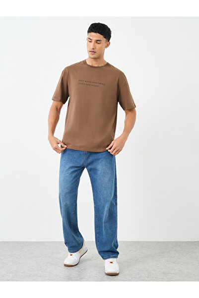 Styli Men Oversized Minimal Printed T-Shirt