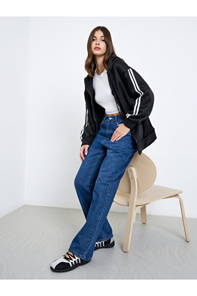 Take Two By Styli Black Oversized Hooded Jacket