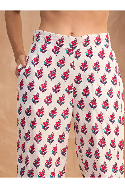 Sassafras By Styli Multi Floral Gathered Kurta and Pants Set