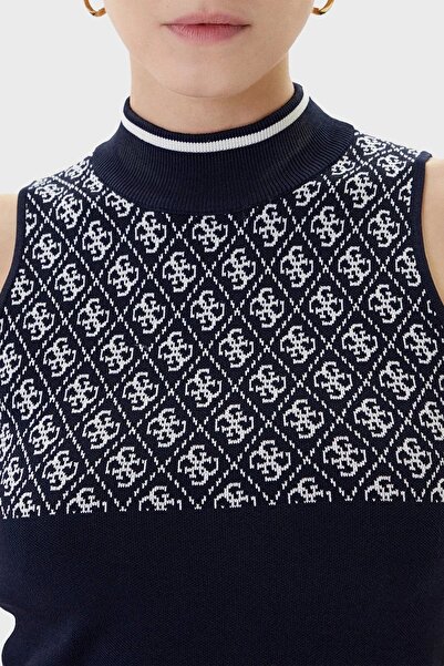 Guess Sl Rn Lise 4G Logolu Slim Fit Yarım Balıkçı Yaka Triko Kazak W3YR26Z37K0 KAZAK W3YR26 Z3