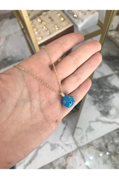 the ASEL İNCİ قلادة من الأحجار الكريمة الملونة من توب موديل