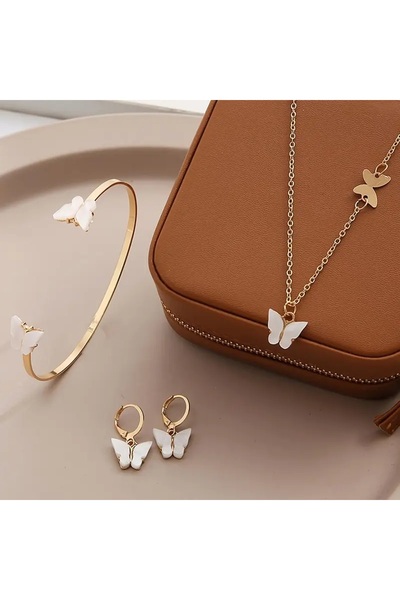 Ayzen Butterfly Jewelry Set 4 Pieces