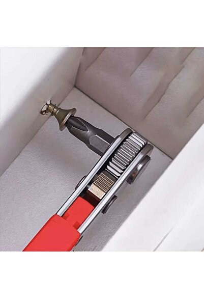 Fstyle Crank screwdriver designed for tight spaces, with tubular and angle wrench made of steel for industrial and scientific purposes