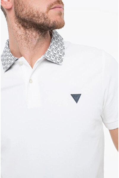 Guess Lyle Men's White Slim Fit Polo T-Shirt M5Yp60K7O64-G018
