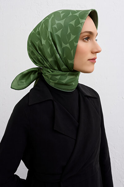 Belli Tivil Pure Silk Scarf 4117 - 02 Πράσινο Μικτό Σχέδιο